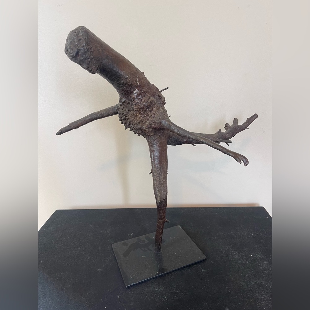 Joseph Wheelright Solid Heavy Bronze Statue Trees Person Unique Museum Art Rare